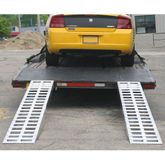 05-15-094-06 7 10 L X 15 W HD Ramps Aluminum Car Trailer Ramps Plate End Knife Foot - 5000 lb Per Axle 1