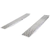 05-16-120-04-P 10 L X 16 W HD Ramps EZ Traction Aluminum Car Trailer Ramps Hook End Knife Foot - 5000 lb Per Axle