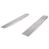 05-16-120-06-P 10 L X 16 W HD Ramps EZ Traction Aluminum Car Trailer Ramps Plate End Knife Foot - 5000 lb Per Axle