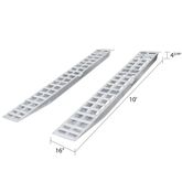 05-16-120-06 10 L X 16 W HD Ramps Aluminum Car Trailer Ramps Plate End Knife Foot - 5000 lb Per Axle 4