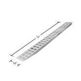 05-16-144-04 12 L X 16 W HD Ramps Aluminum Car Trailer Ramps Hook End Knife Foot - 5000 lb Per Axle 4