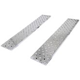 05-18-096-04-SP 8 L X 18 W HD Ramps EZ Traction Aluminum Car Trailer Ramps Hook End Stub Foot - 5000 lb Per Axle