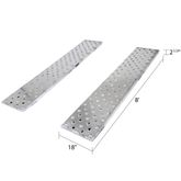05-18-096-04-SP 8 L X 18 W HD Ramps EZ Traction Aluminum Car Trailer Ramps Hook End Stub Foot - 5000 lb Per Axle 5
