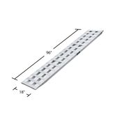 05-18-096-04-S 8 L X 18 W HD Ramps Aluminum Car Trailer Ramps Hook End Stub Foot - 5000 lb Per Axle 4