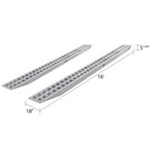 05-18-192-06 16 L X 18 W HD Ramps Aluminum Car Trailer Ramps Plate End Knife Foot - 5000 lb Per Axle 4