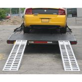 05-20-120-01 10 L x 20 W HD Ramps Aluminum Car Trailer Ramps Pin-On End Knife Foot - 5000 lb Per Axle 1