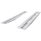 05-20-120-04-LP-LOW 10 L X 20 W HD Ramps Aluminum Car Trailer Ramps Hook End Knife Foot - 5000 lb Per Axle