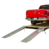 05-TTRAMP-FLAT-PP HD Ramps EZ Traction Aluminum Car Trailer Ramps Plate End Knife Foot - 5000 lb Per Axle