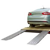 05-TTRAMP-HOOK-PP HD Ramps EZ Traction Aluminum Car Trailer Ramps Hook End Stub Or Knife Foot - 5000 lb Per Axle
