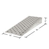 10-16-036-WEDGE 36 L x 16 W HD Ramps Aluminum Shipping Container Wedge Ramps - 10000 lb Cap 1