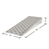 10-16-048-WEDGE 48 L x 16 W HD Ramps Aluminum Shipping Container Wedge Ramps - 10000 lb Cap 1