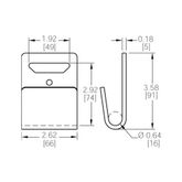 1015 2 Black Flat Hook - WLL 3333 lb 1