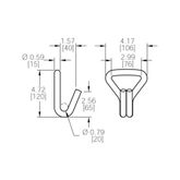 1016 3 Wire Hook - WLL 7333 lb 1