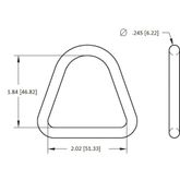 1027 2 Welded D-Ring - WLL 1666 lb 1