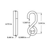 1101HD 1 Vinyl-Coated S-Hook - WLL 733 lb 1