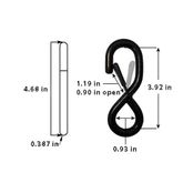 1101KP 1 Vinyl-Coated S-Hook with Keeper - WLL 585 lb 2