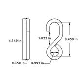 1101SS 1 Stainless Steel S-Hook - WLL 400 lb 1