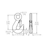 1202 Eye-Hole Snap Hook - WLL 3333 lb 1