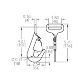 1207 2 Twisted Snap Hook - WLL 1666 lb 1
