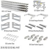20-16-192-02-02-MLL-4-KIT 8 L x 16 W HD Ramps 4 Bunk Load Leveler  4 Ramp Master Kit for 16 H HD Ramps Step Deck Trailers - 20000 lb Cap