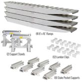 20-16-192-02-02-MLL-4 8 L x 16 W HD Ramps 4 Bunk Load Leveler  4 Ramp System for 16 H HD Ramps Step Deck Trailers - 20000 lb Cap