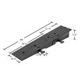 20CR24911 Guardian Rubber Dual Wedge Shipping Container Ramps - 49 x 11 1