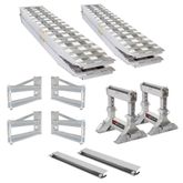 23-18-192-FLAT-BED-Kit 16 L x 18 W Aluminum Flatbed Trailer Ramps Double Hangers Aluminum Skid Seat  23500 lb per axle Capacity