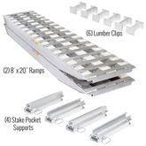 23-20-096-02-02-MLL-2 8 L x 20 W HD Ramps 2 Bunk Load Leveler  2 Ramp System for 20 H HD Ramps Step Deck Trailers - 23 500 lb Cap
