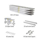 23-24-192-02-02-MLL-2 8 L x 18 W HD Ramps 2 Bunk Load Leveler  4 Ramp System for 24 H HD Ramps Step Deck Trailers - 23500 lb Cap