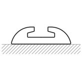 230024-DC 2 VersaTie Surface-Mounted Track with Wide Contour Edge Series 3 - Pre-Drilled 3