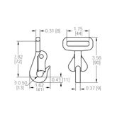 31417 175 Forged Snap Hook - WLL 1650 lb 1