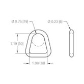 34025-30 1 Welded D-Ring - WLL 2000 lb 1