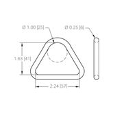 34025-3 2 Welded D-Ring - WLL 1000 lb 1