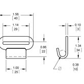 34038-3B 1 Black Flat Hook - WLL 233 lb 1