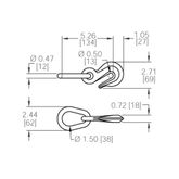 3704 38 Grab Hook wPear Ring - WLL 5400 lb 1