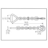 3705-3 18 Chain Anchor with 3 Delta Ring - 5400 lb WLL 1