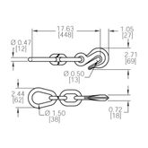 3705 18 Chain Anchor wPear Ring - WLL 5400 lb 1