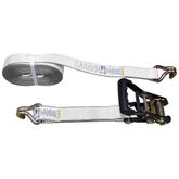 51BR3084N-12-6PK 2 x 30 Ratchet Straps with Wire Hooks Storage Bag 6 Pack - White 51br3084n-12-6pk__1