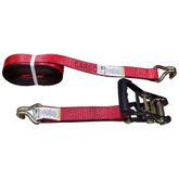 51BR3084R-12-6PK 2 x 30 Ratchet Straps with Wire Hooks Storage Bag 6 Pack - Red 51br3084r-12-6pk__1