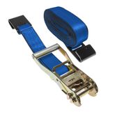 570820BL-12 2 x 8 Ratchet Strap with Flat Hooks - Blue 1