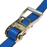570820BL-12 2 x 8 Ratchet Strap with Flat Hooks - Blue 2