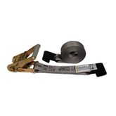 571020G-12 2 x 10 Ratchet Strap with Flat Hooks - Gray