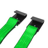 571020HF-12 2 x 10 Ratchet Strap with Flat Hooks - High Visibility Green 3