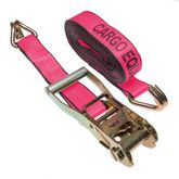 571084P-12 2 x 10 Ratchet Strap with Wire Hooks - Pink 1