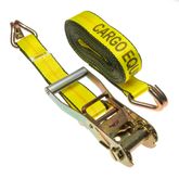 571084Y-12 2 x 10 Ratchet Strap with Wire Hooks - Yellow 1