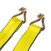 571284Y-12 2 x 12 Ratchet Strap with Wire Hooks - Yellow 3