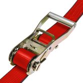 571420R-12 2 x 14 Ratchet Strap with Flat Hooks - Red 2