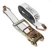 571584N-12 2 x 15 Ratchet Strap with Wire Hooks - White 1