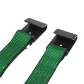 571620F-12 2 x 16 Ratchet Strap with Flat Hooks - Green 3