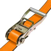 572020O-12 2 x 20 Ratchet Strap with Flat Hooks - Orange 2